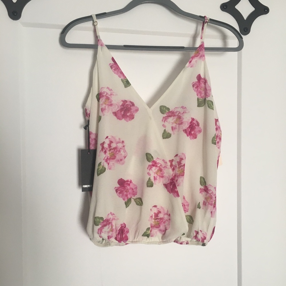 Flower Print Chiffon Blouse